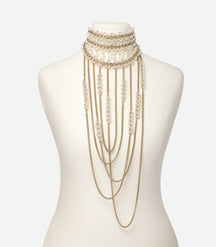 CORAL PLASTRON NECKLACE