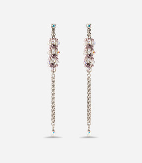 LONGUES BOUCLES D'OREILLES PENDANTES CORAL