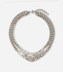 DROP TEXTURED CHAIN NECKLACE