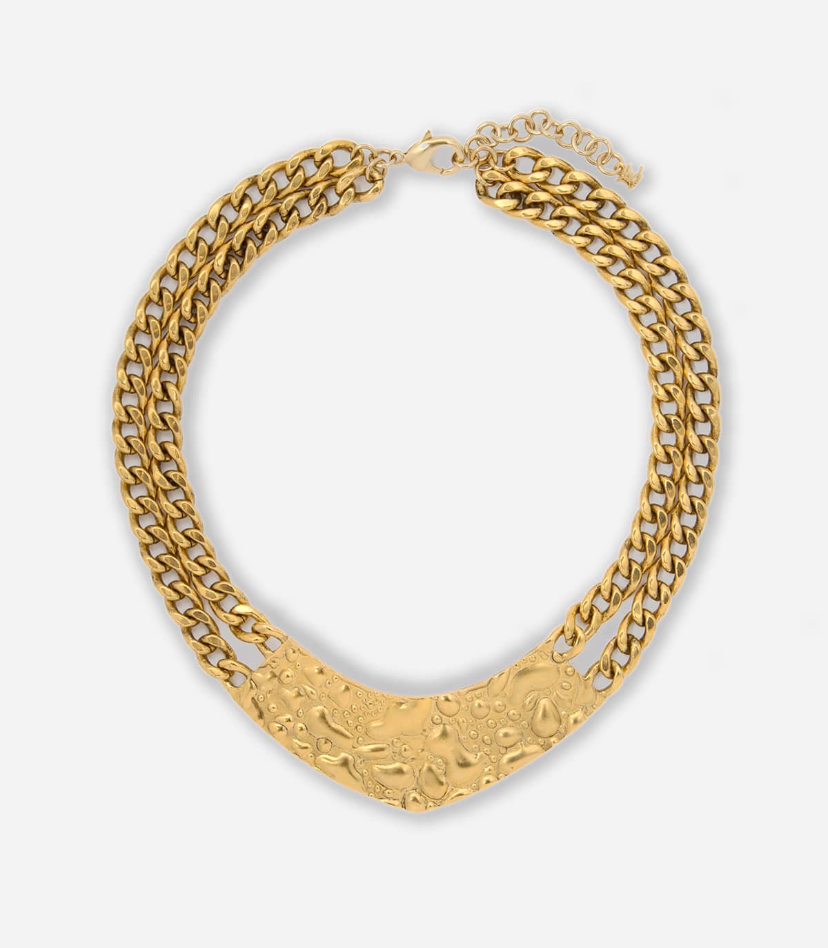 DROP TEXTURED CHAIN NECKLACE