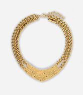 DROP TEXTURED CHAIN NECKLACE
