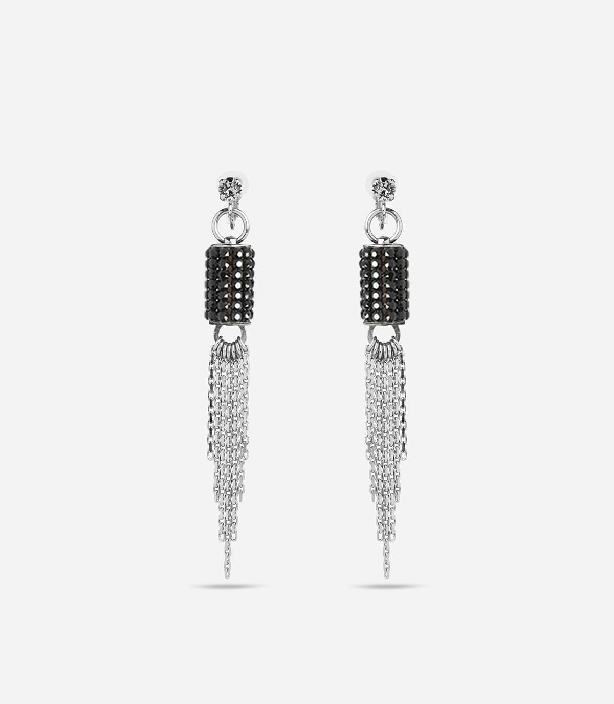 LOKI RHINESTONES LONG EARRINGS - Boucles d'oreilles - Delphine-Charlotte Parmentier