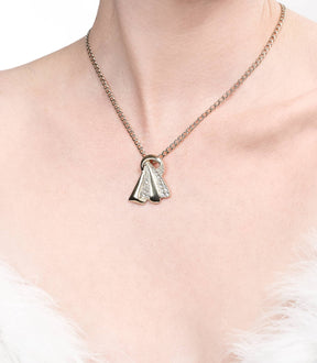 SNOTRA HALF BOW PENDANT NECKLACE