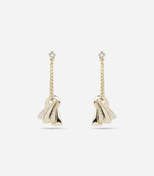 SNOTRA HALF-BOW LONG EARRINGS