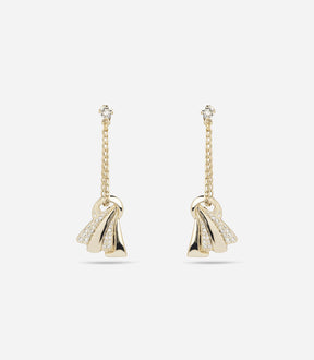 SNOTRA HALF-BOW LONG EARRINGS