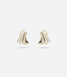 SNOTRA HALF-BOW STUD EARRINGS