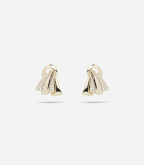 SNOTRA HALF-BOW STUD EARRINGS