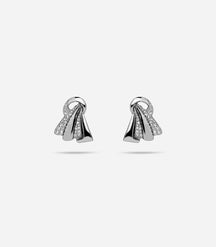 SNOTRA HALF-BOW STUD EARRINGS