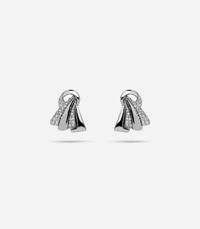 SNOTRA HALF-BOW STUD EARRINGS