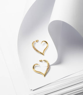 HEART RHINESTONES EARRINGS