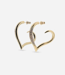 BOUCLES OREILLES COEURS STRASS