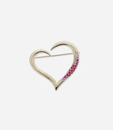 HEART RHINESTONES BROOCH