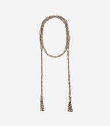 Collier écharpe doré chaines et strass