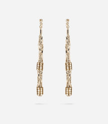 BOUCLES D'OREILLES LONGUES STRASS ET CHAINES MAYOMBE