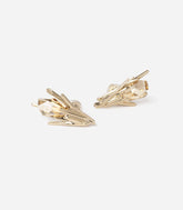 Boucles d'oreilles cristal de roche dorées