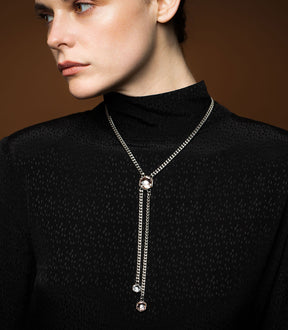 ALMA THREE RHINESTONES NECKTIE