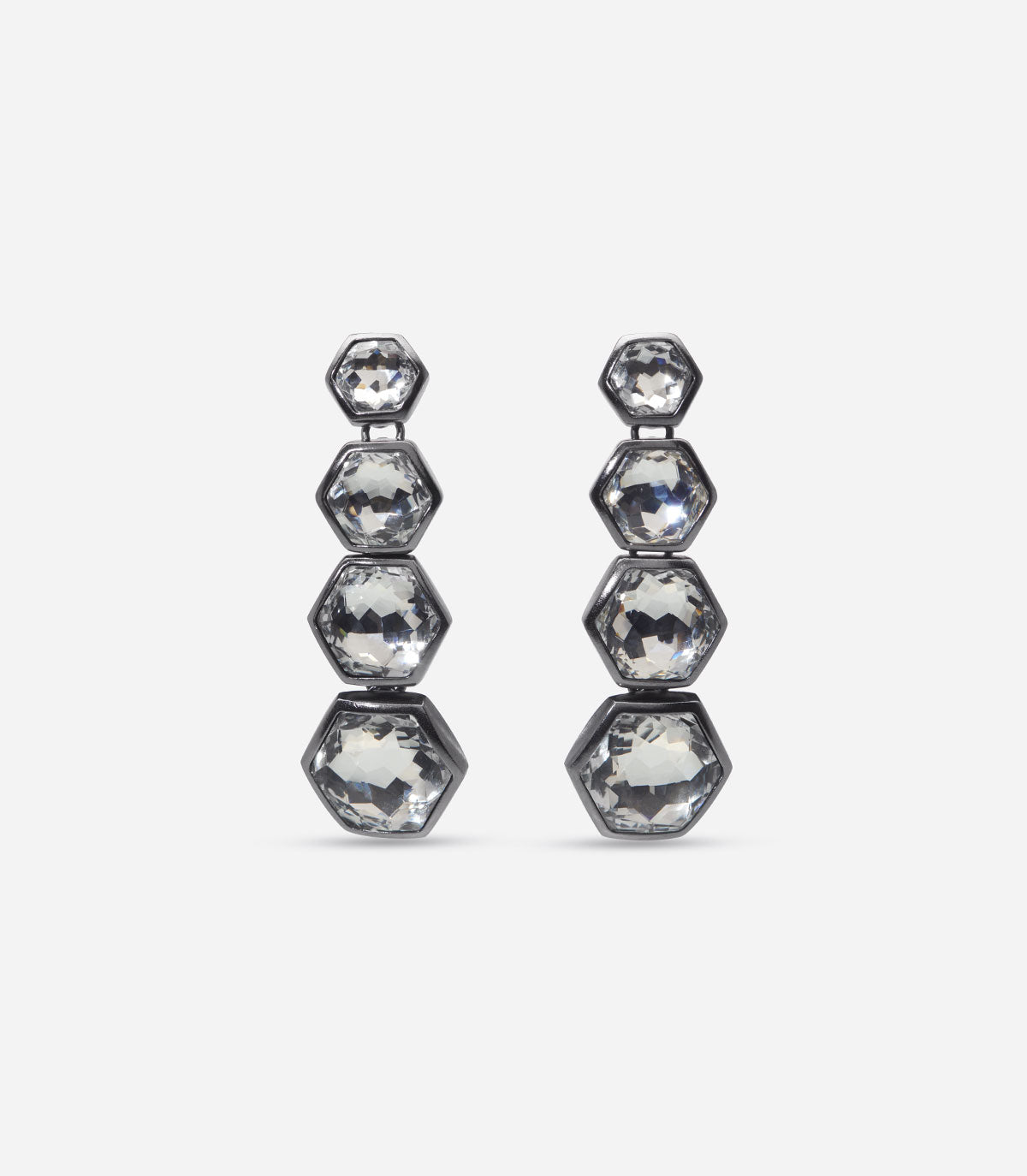 ALMA RHINESTONES LONG EARRINGS - Boucles d'oreilles - Delphine-Charlotte Parmentier