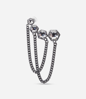 BIJOU D'OREILLE CHAÎNES ET STRASS ALMA