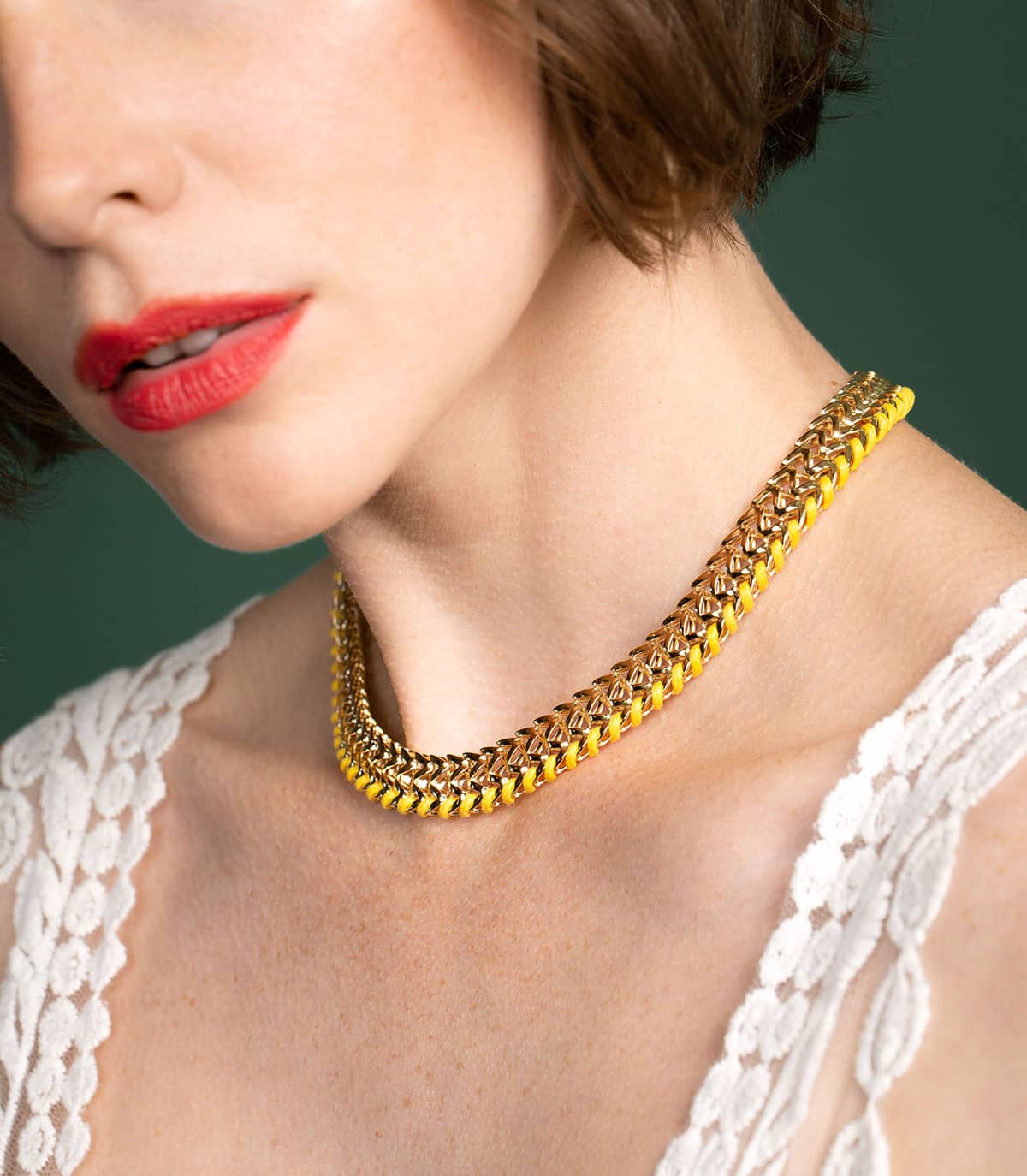 DAHLIA CHAIN NECKLACE - Collier - Delphine-Charlotte Parmentier