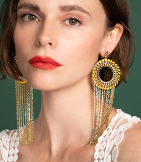 DAHLIA ROUND EARRINGS