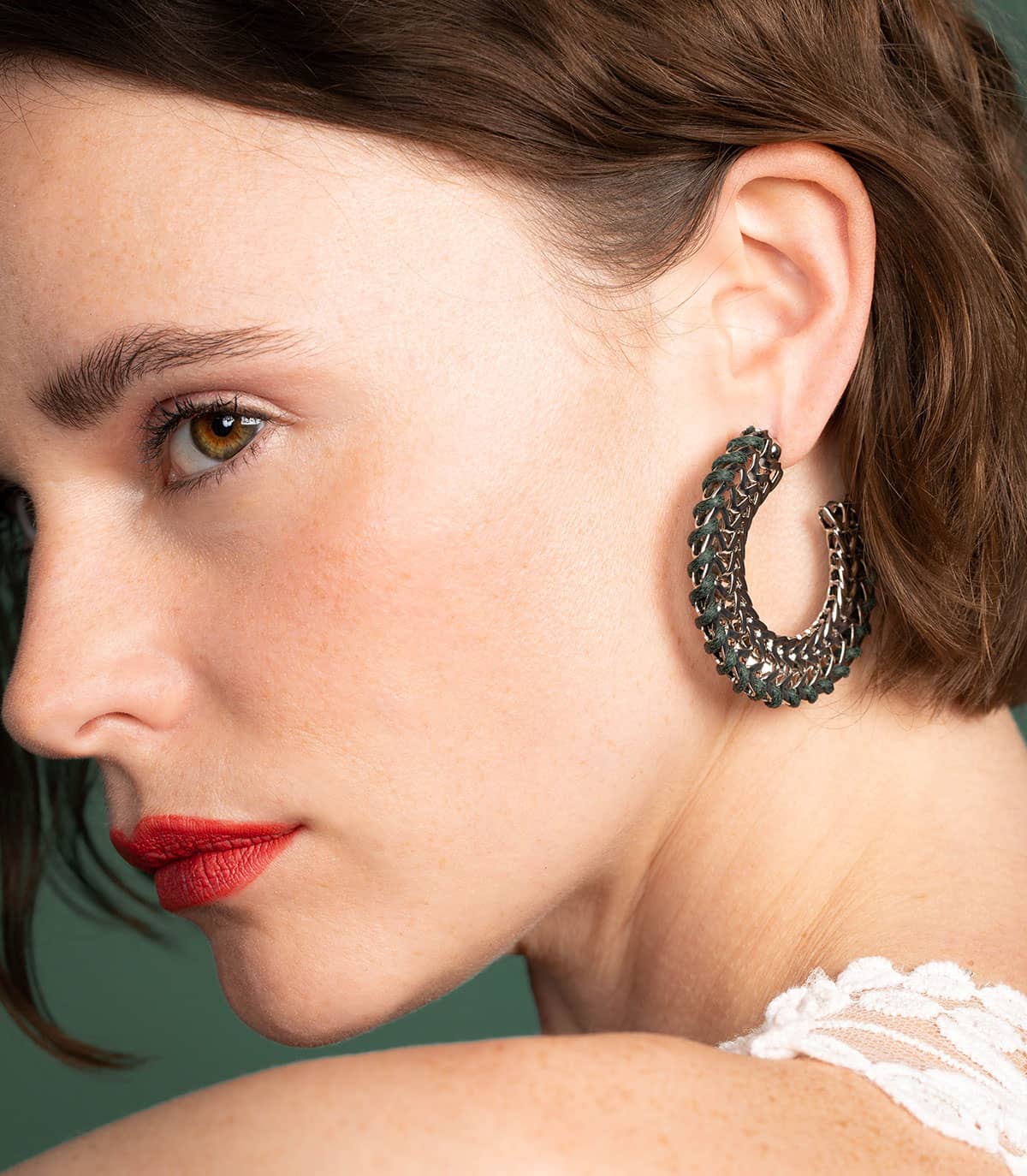 DAHLIA HOOP EARRINGS - Boucles d'oreilles - Delphine-Charlotte Parmentier