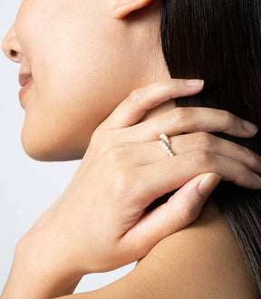 BAGUE PERLES BAMBOO
