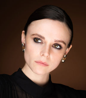 BOUCLES TROIS PERLES LURAN | LURAN THREE PEARLS EARRINGS