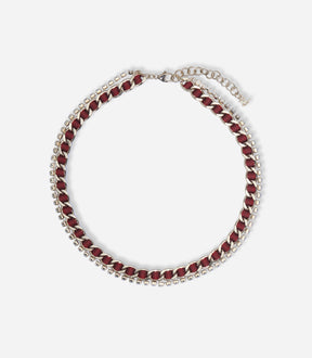 COLLIER DEUX RANGS RAINBOW