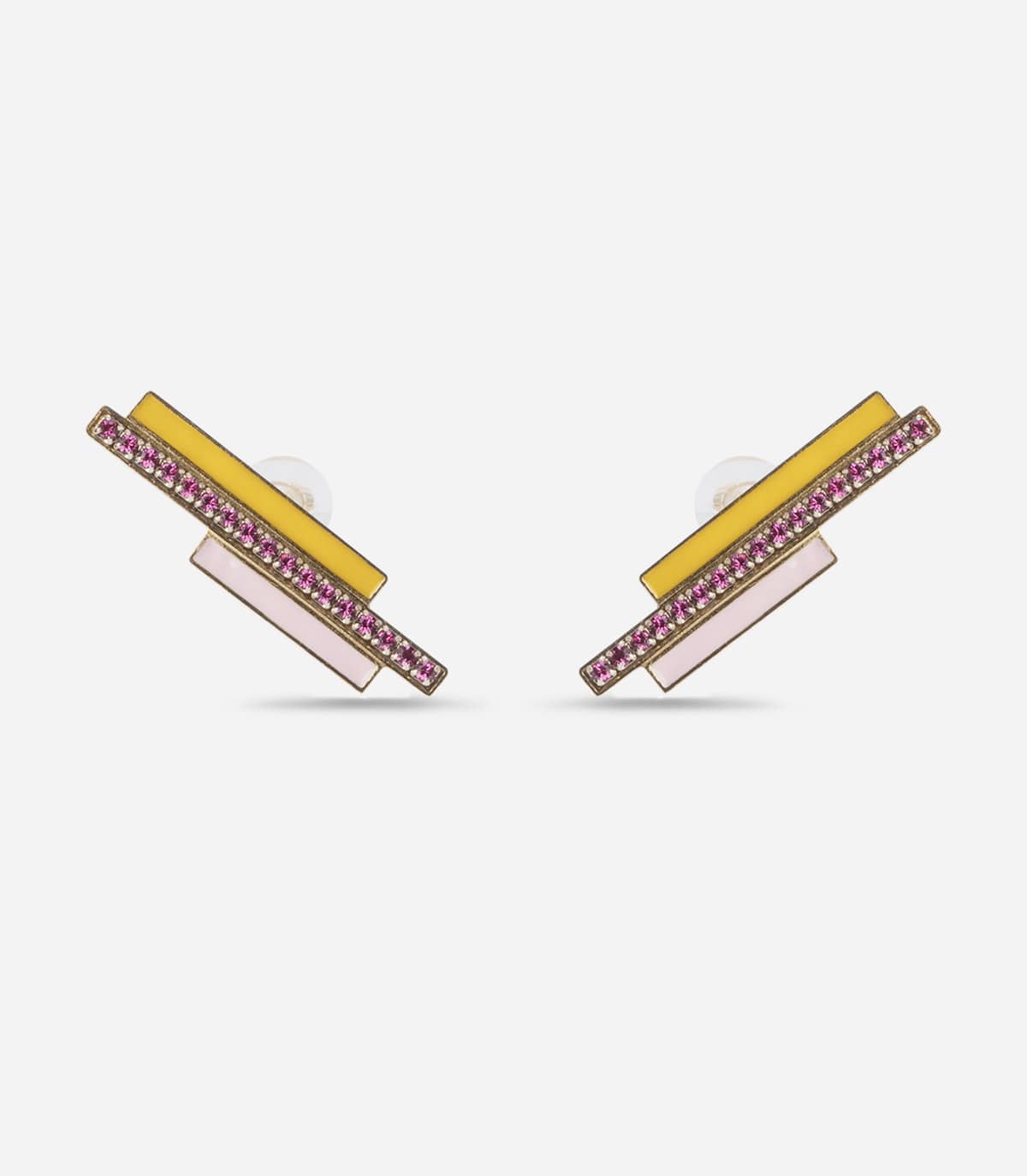 BOUCLES 3 BARRES ROSE