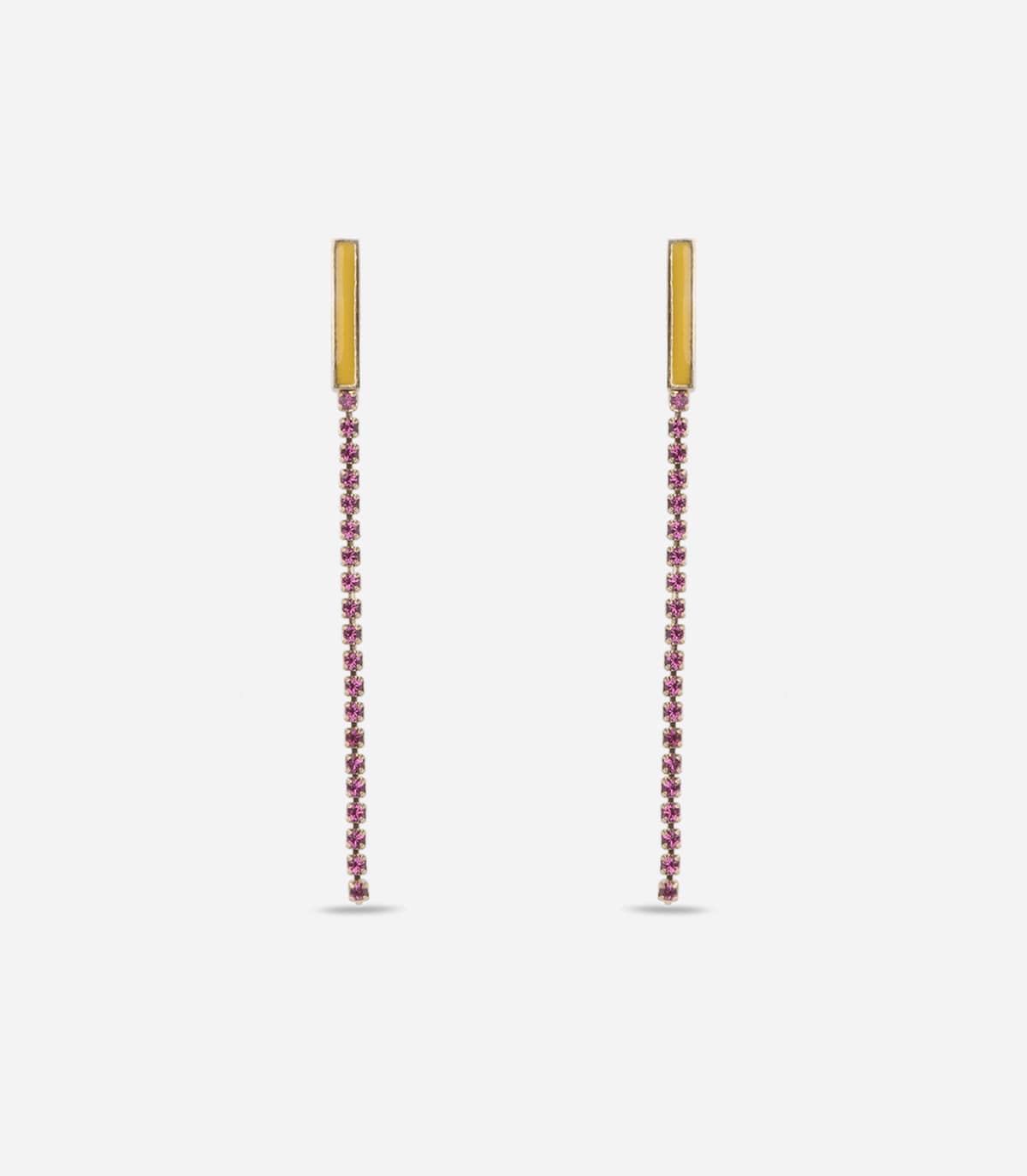 BOUCLES LONGUES ROSE - Boucles d'oreilles - Delphine-Charlotte Parmentier