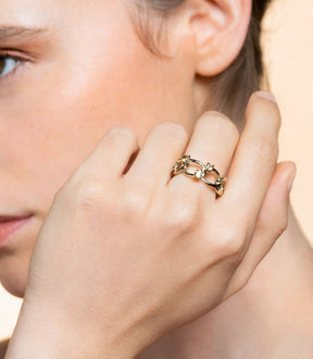 BAGUE GOURMETTE STRASSEE RAINBOW