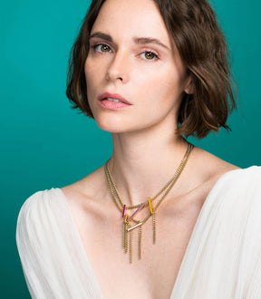 COLLIER FRANGES ROSE