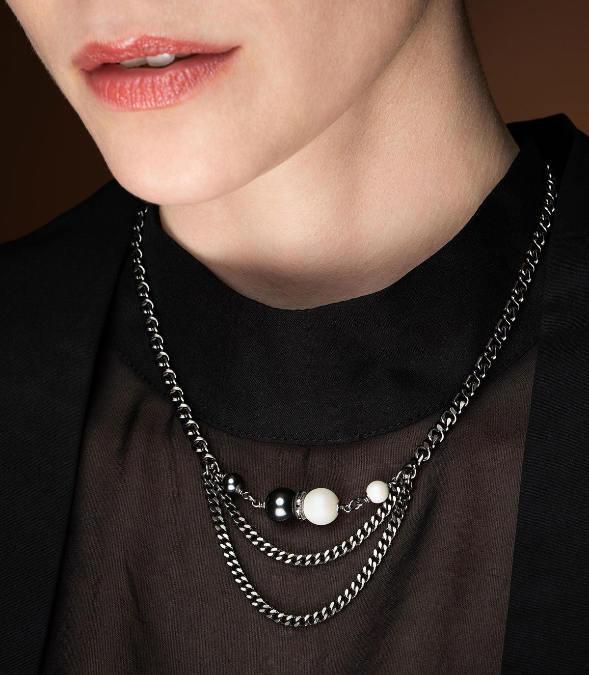 SHEEANA CHAINS & PEARLS NECKLACE - Collier - Delphine-Charlotte Parmentier