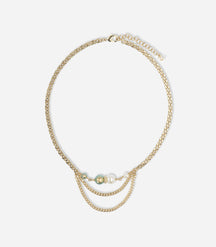 SHEEANA CHAINS & PEARLS NECKLACE