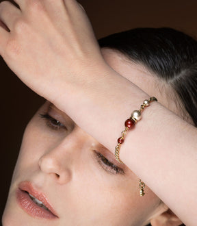 SHEEANA CHAIN & PEARLS BRACELET