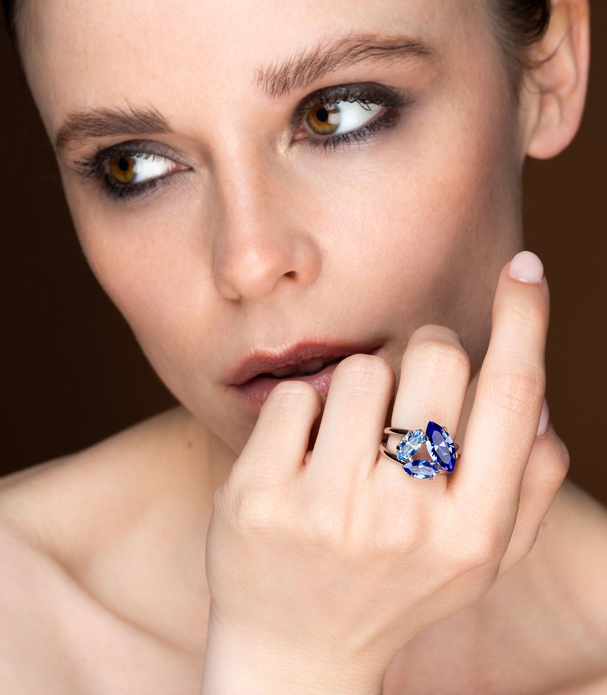 BAGUE TROIS STRASS TAMALANE - Bague - Delphine-Charlotte Parmentier